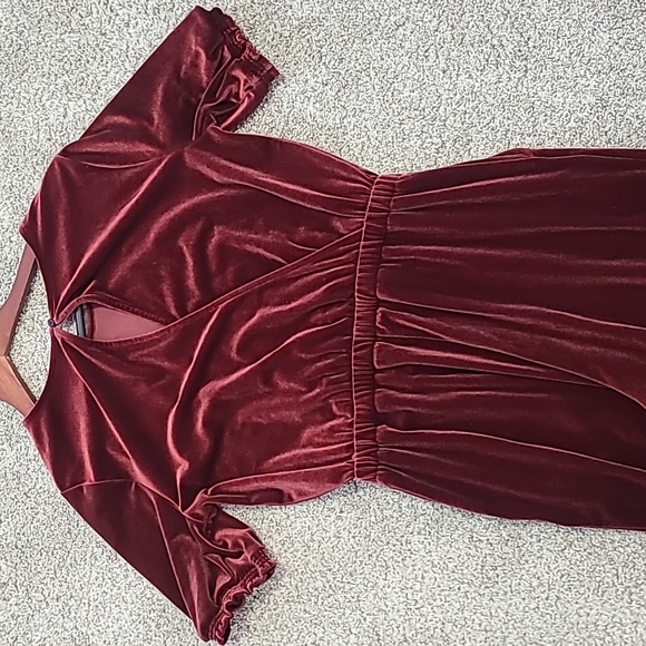 NWOT Old Navy women's S red velour jumpsuit - Picture 4 of 9
